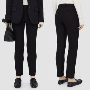 Joseph Gabardine Stretch New Eliston Trousers Size 8 Black EUC Like New